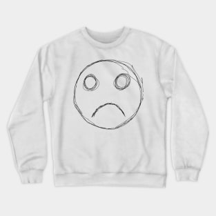 Dark and Gritty Sad Face Emoji Crewneck Sweatshirt